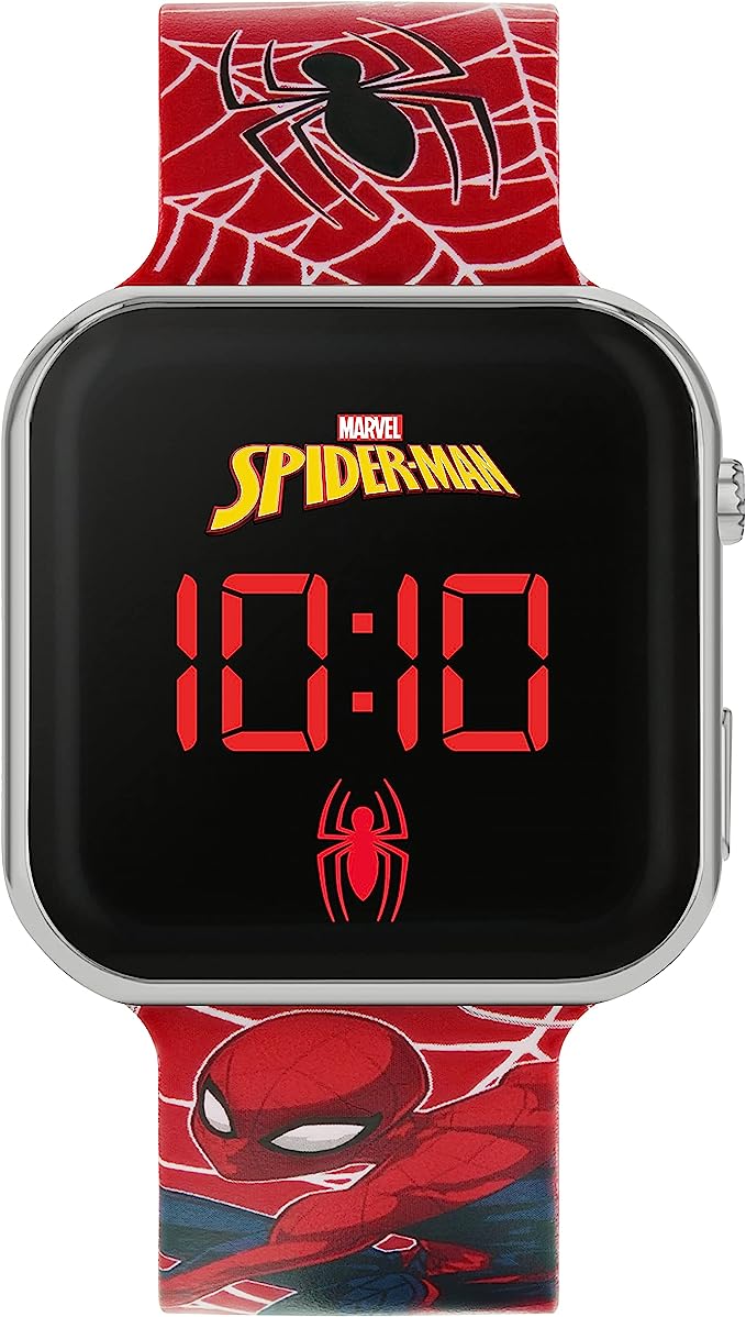 Spiderman Red Strap LED Watch