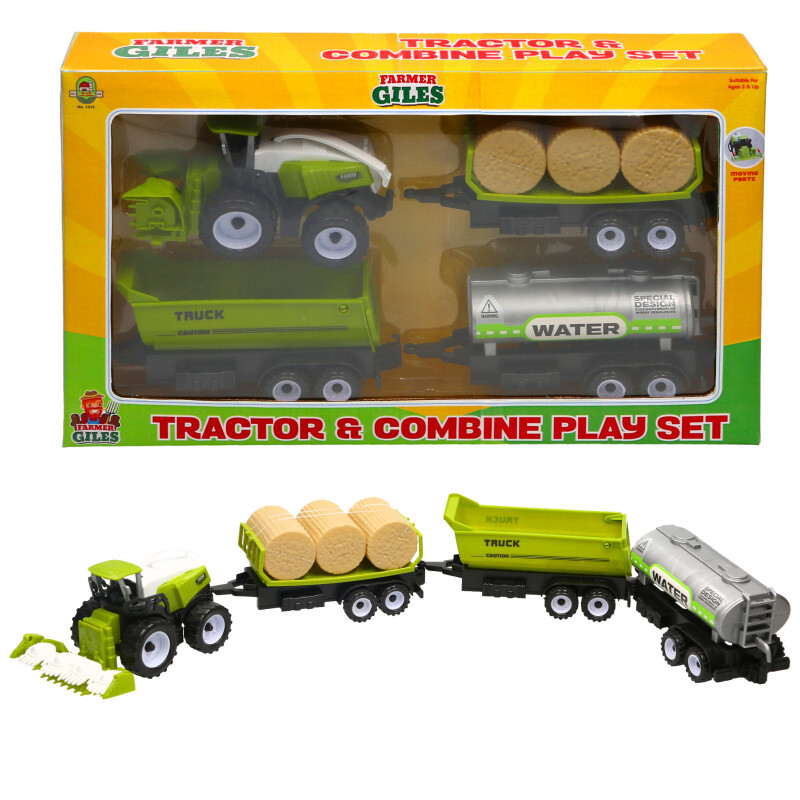 Farm Harvester & Trailer Playset