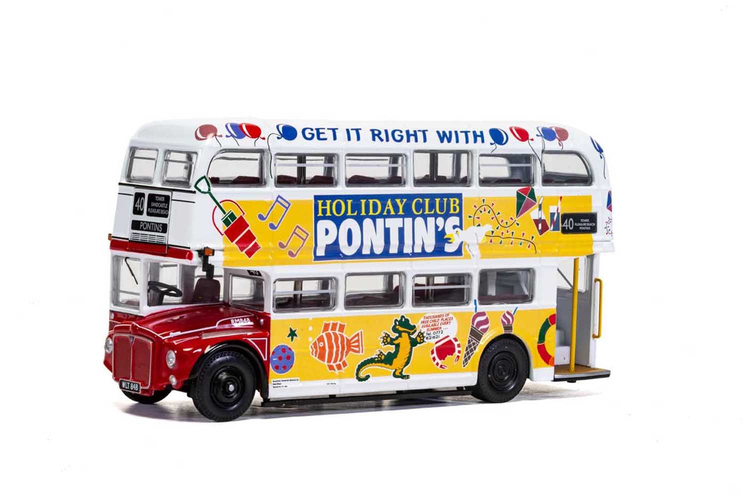 Corgi Omnibus Routemaster AEC Type RM Blackpool Transport "Pontins" 1:76 Scale Die Cast