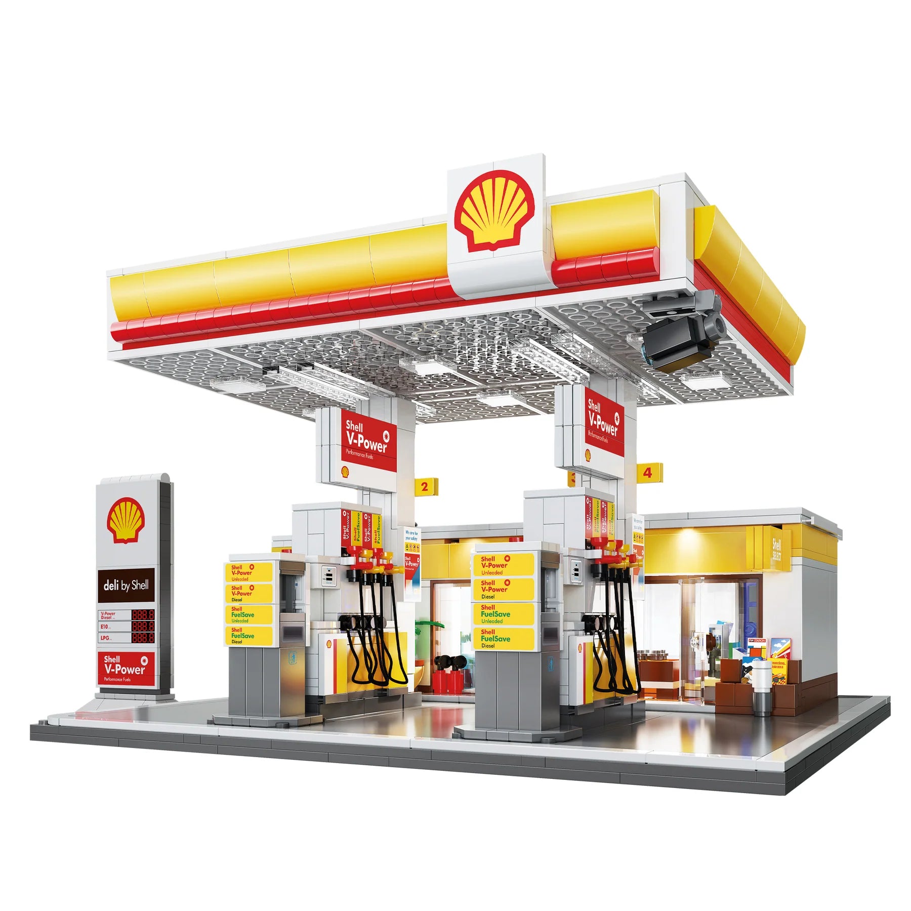 Cada Shell Retail Petrol Station 1309 Piece Construction Set