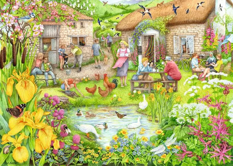 Cosy Caf No3: Farm Caf 1000 Piece Jigsaw Puzzle