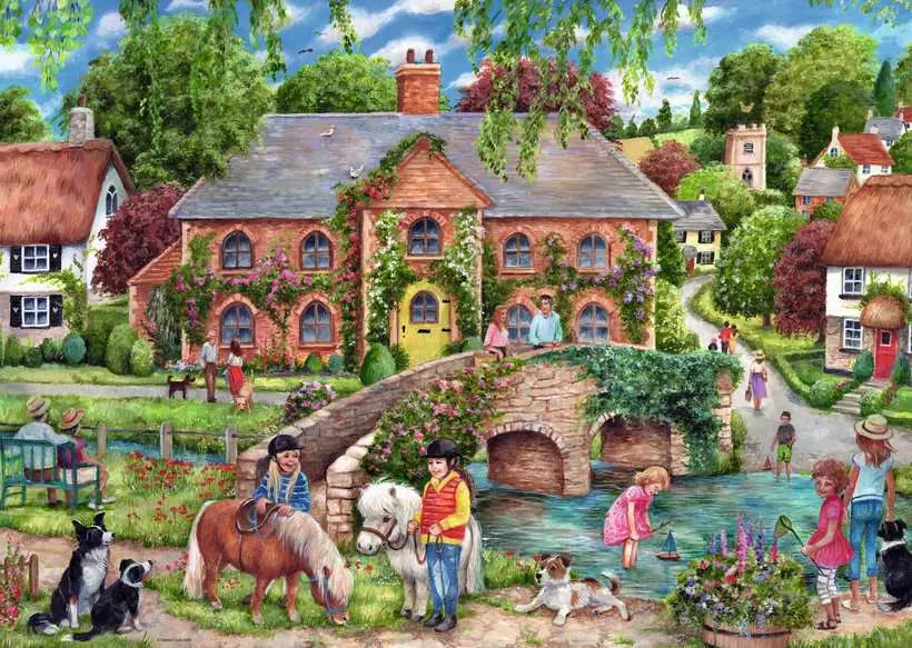 Village Life 1000 Piece Jigsaw Puzzle