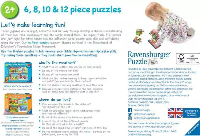 Where Do We Live? 6/8/10/12 Piece Jigsaws