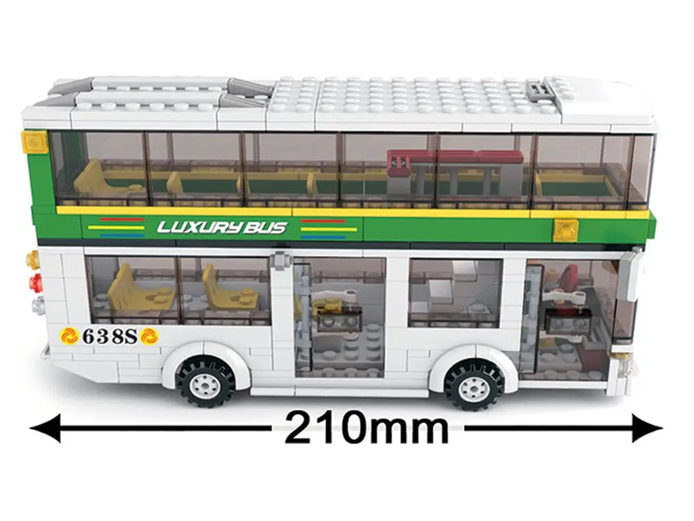 Sluban Double Decker With Gas Station