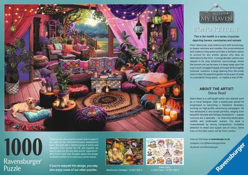 My Haven No12: Boho Retreat 1000 Pce Jigsaw Puzzle