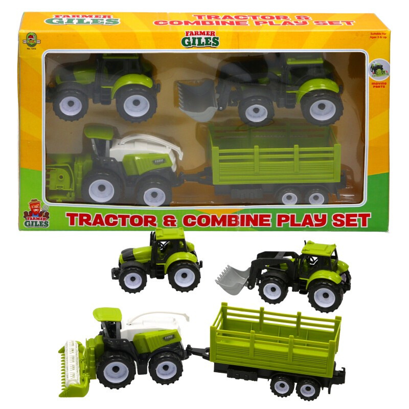 Farm Harvester & Trailer Playset