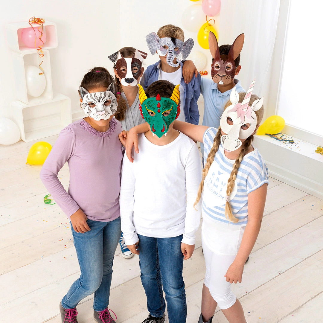 Paint your own Animal Masks 6 Piece Set