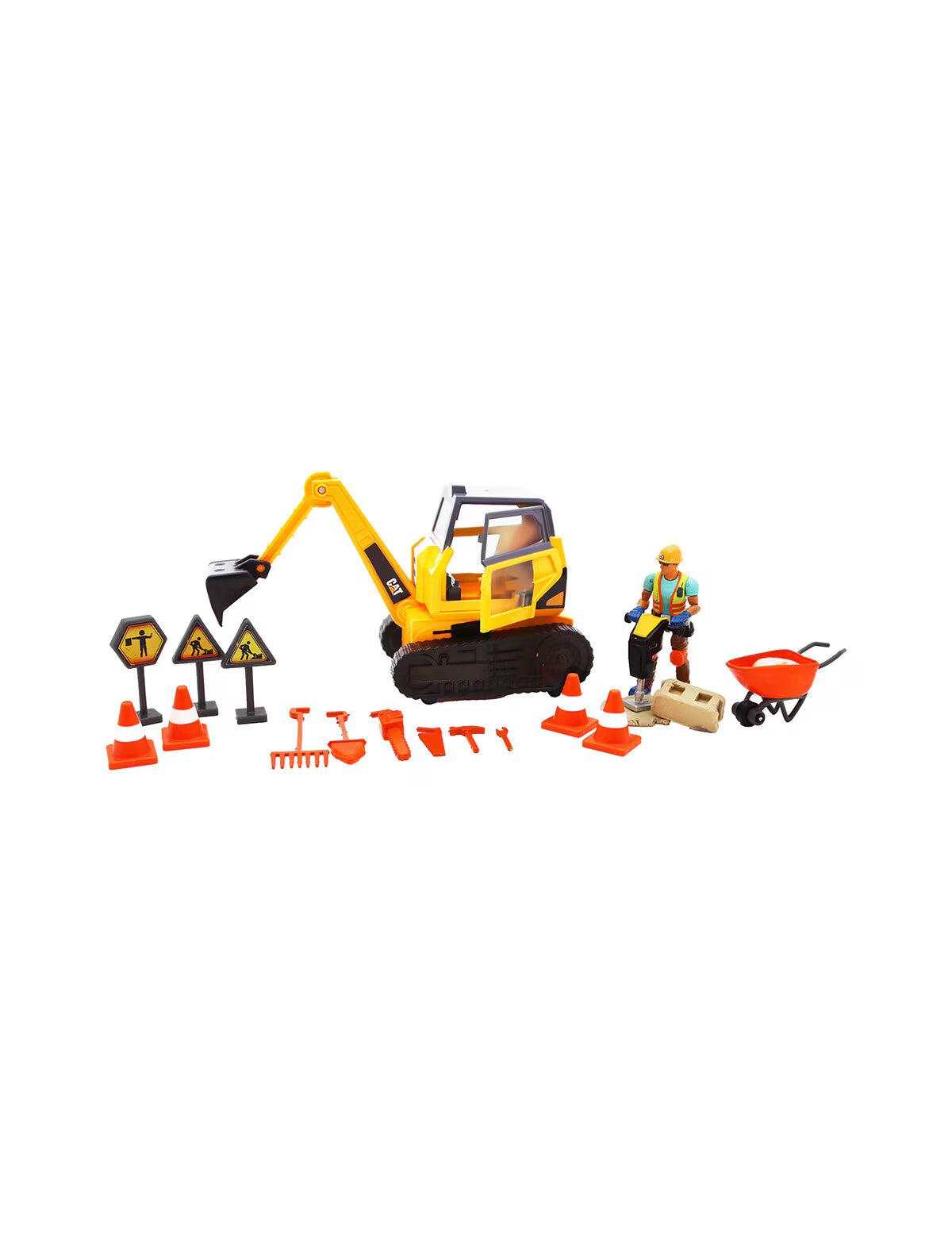 CAT Work Force Excavator Action Set with Figure