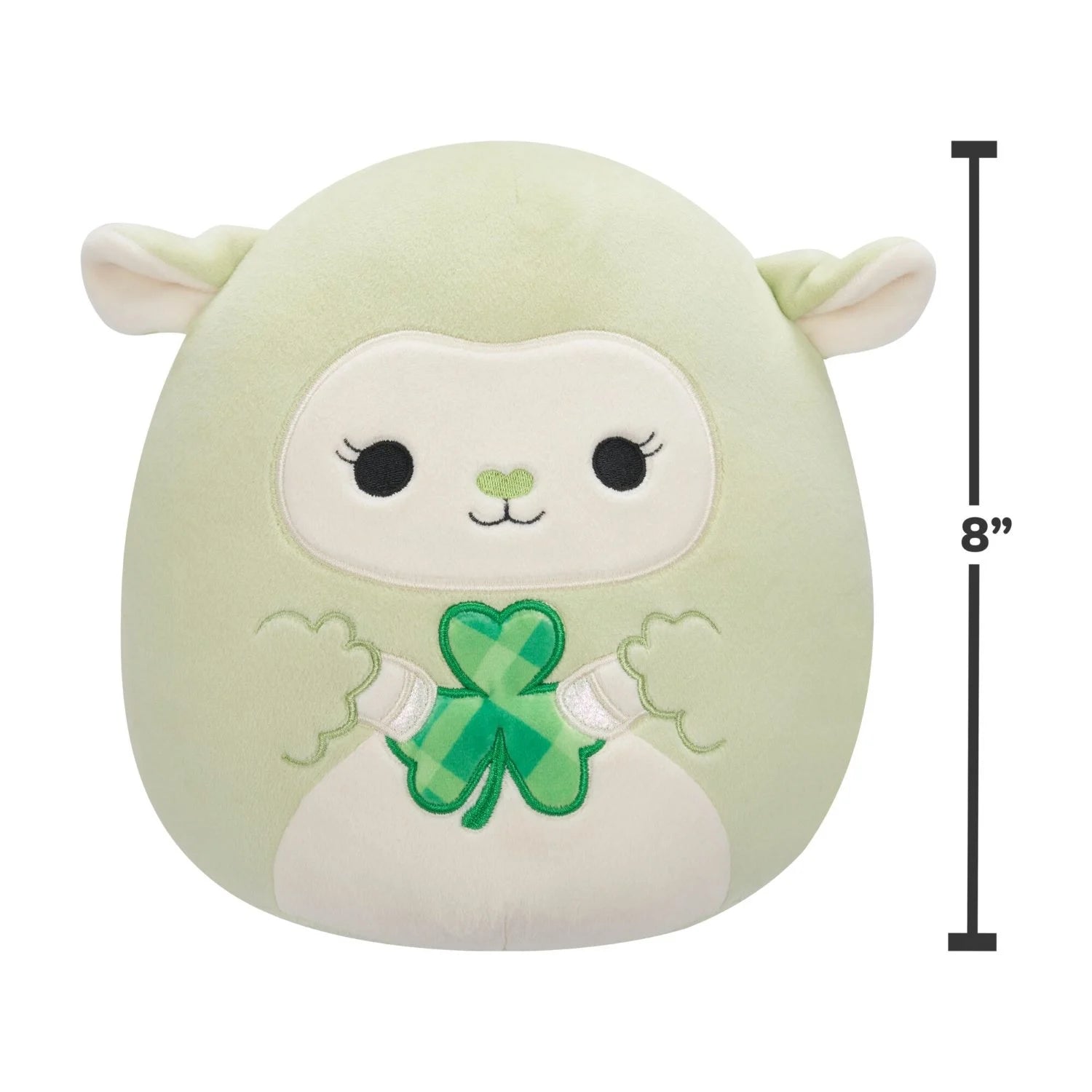 Squishmallows 20cm Clove The Green Lamb with Shamrock