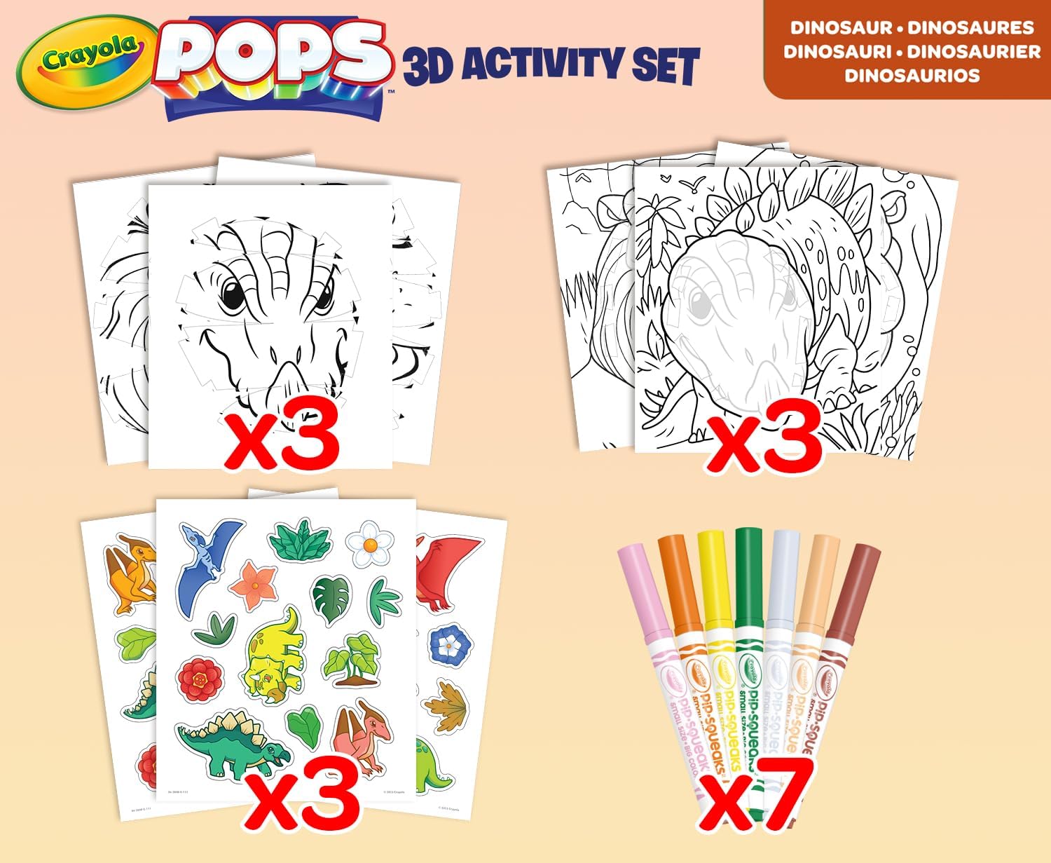 Crayola Pops 3D Dinosaur Activity Set