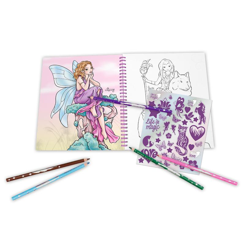 TOPModel Colouring Book with Sequins Fairy Love