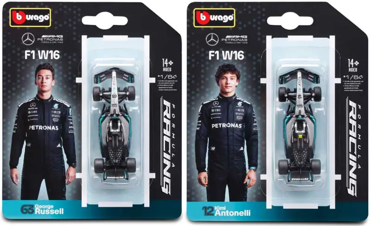 Bburago 2025 Formula 1 1:64 Scale Racing Cars