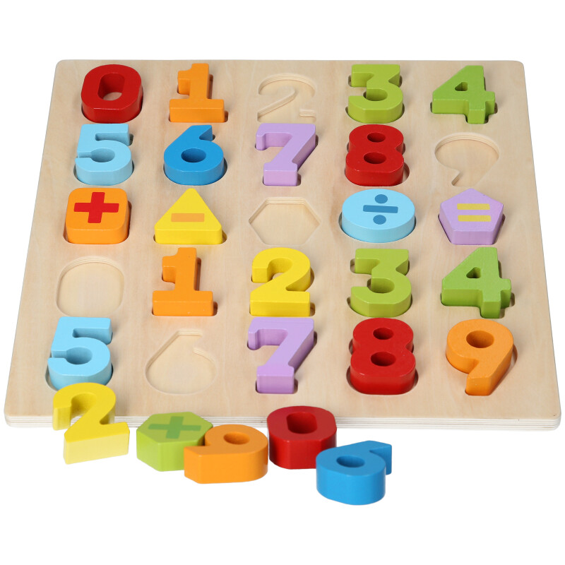 Chunky Wooden 123 Puzzle