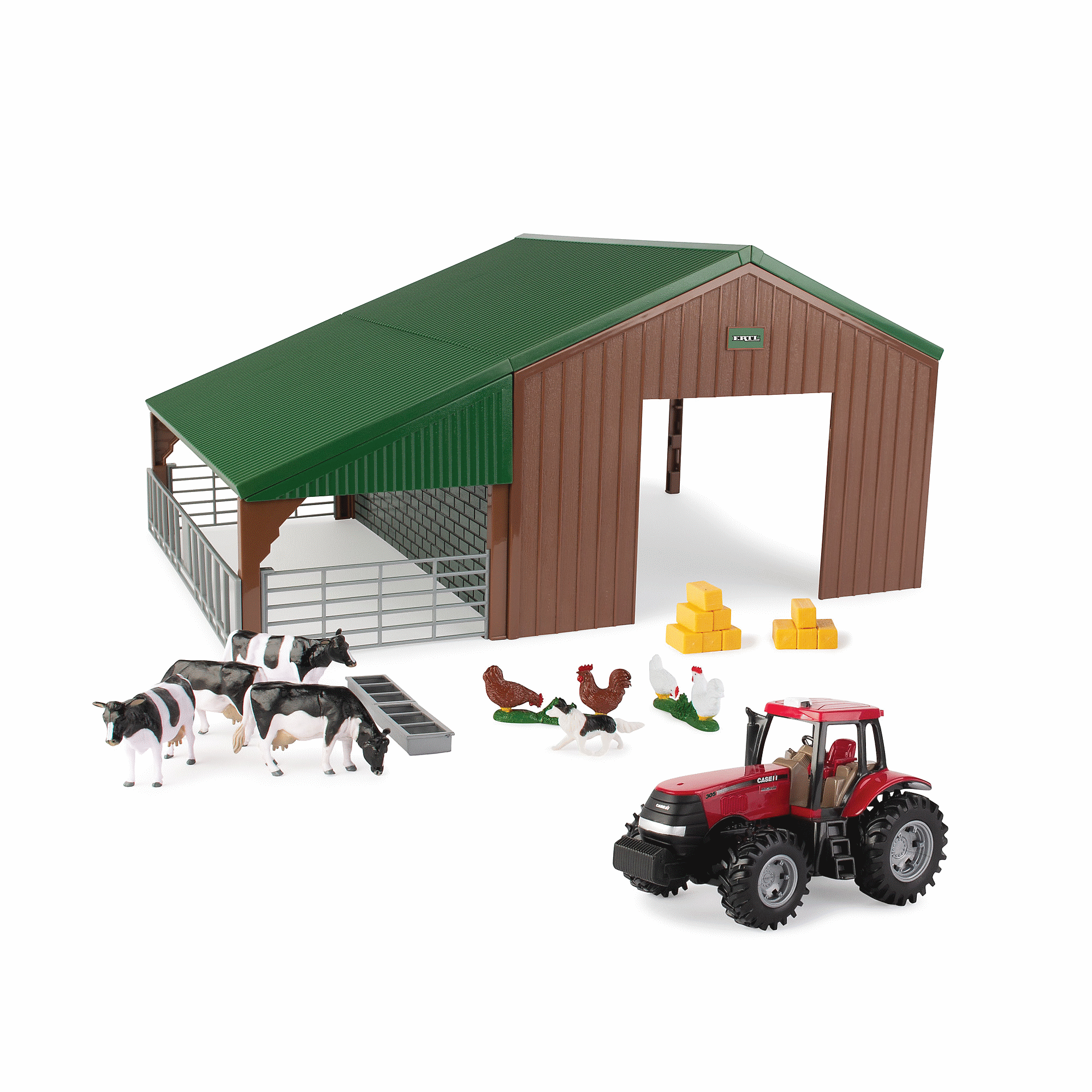 Britains Farm Set & Case Ii Tractor