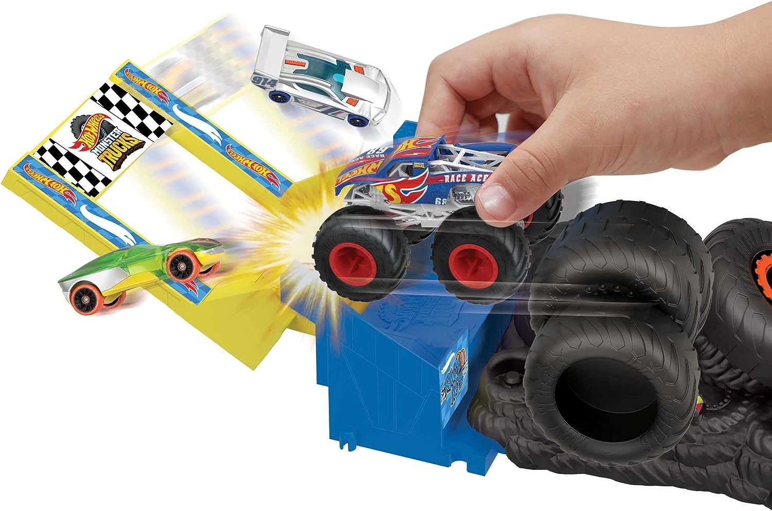 Hot Wheels Monster Trucks Smashers Race Ace