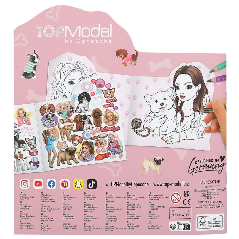 TOPModel Doggy Colouring Book