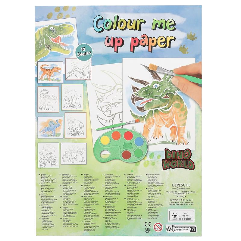Dino World Colour Me Up Paper