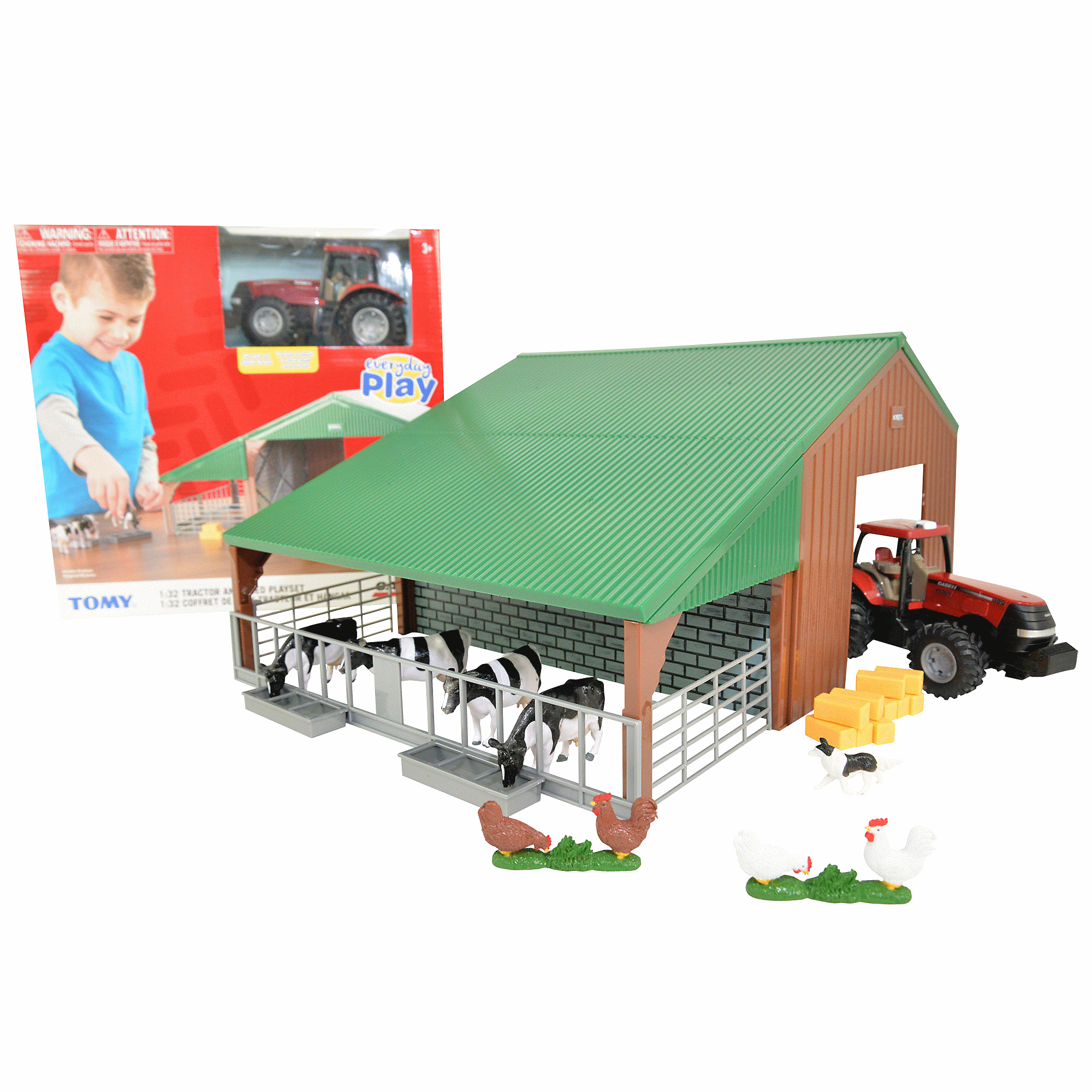 Britains Farm Set & Case Ii Tractor