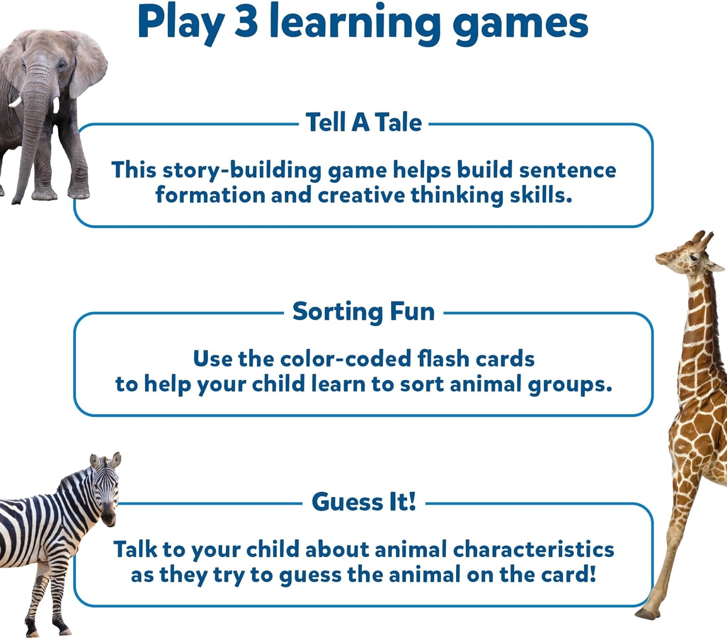 Skillmatics Flash Cards First 100 Animals