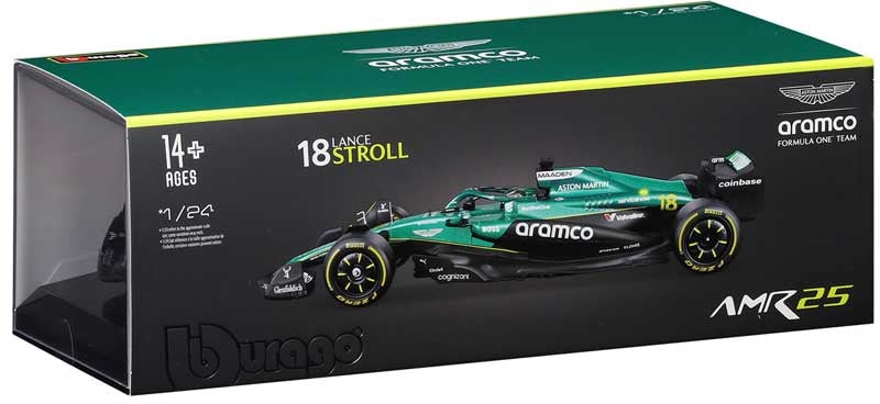 Bburago Aston Martin AMR25 Lance Stroll 1:24 Scale Die Cast Model
