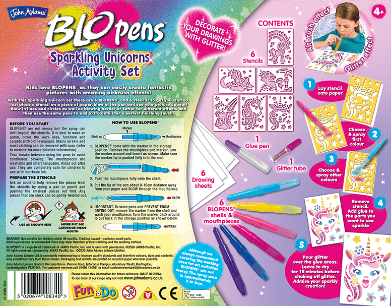 BLOPENS® Sparkling Unicorn Activity Set