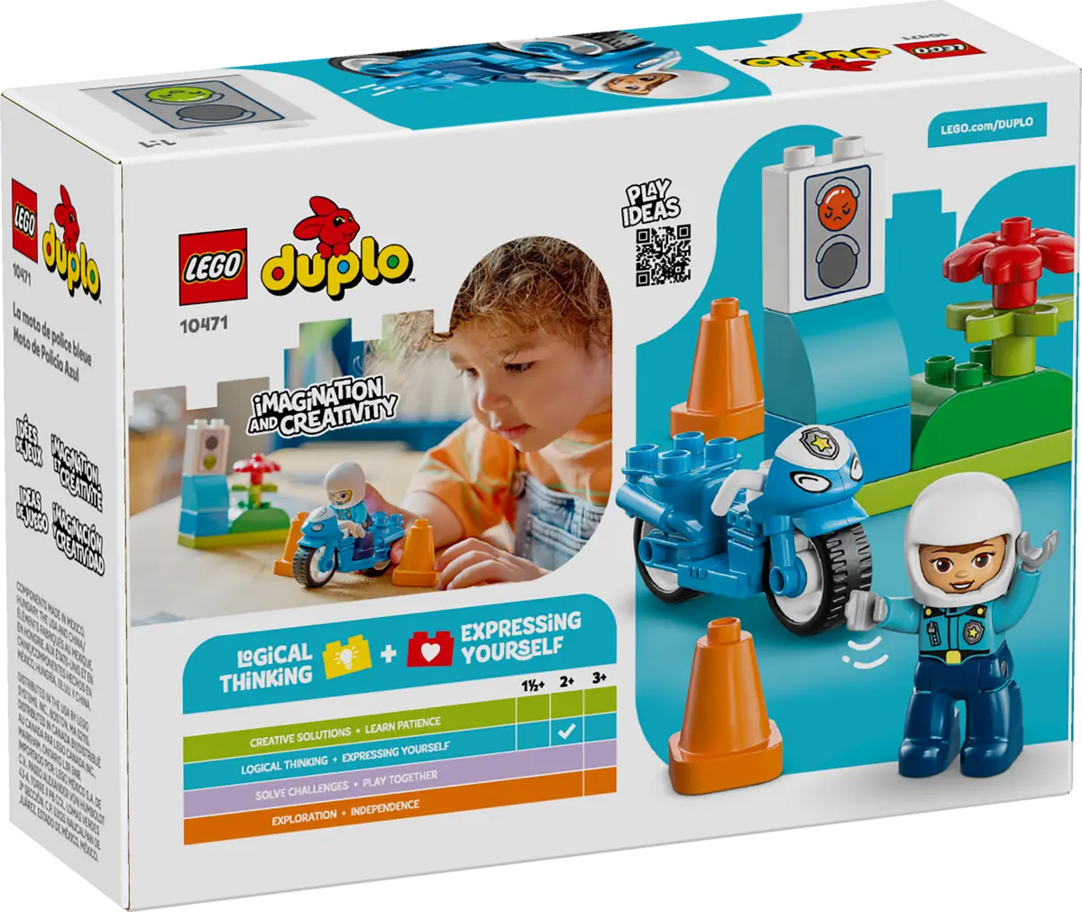 Lego 10471 Blue Police Motorcycle