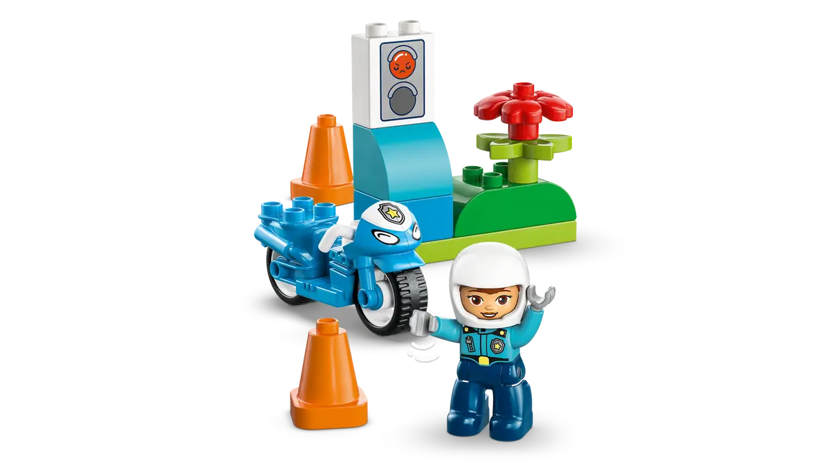 Lego 10471 Blue Police Motorcycle