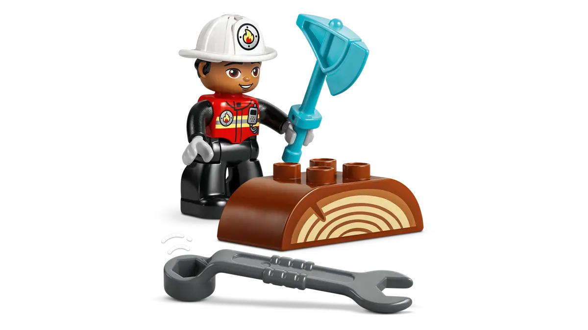 Lego 10473 Fire Truck with Hose and Firefighter