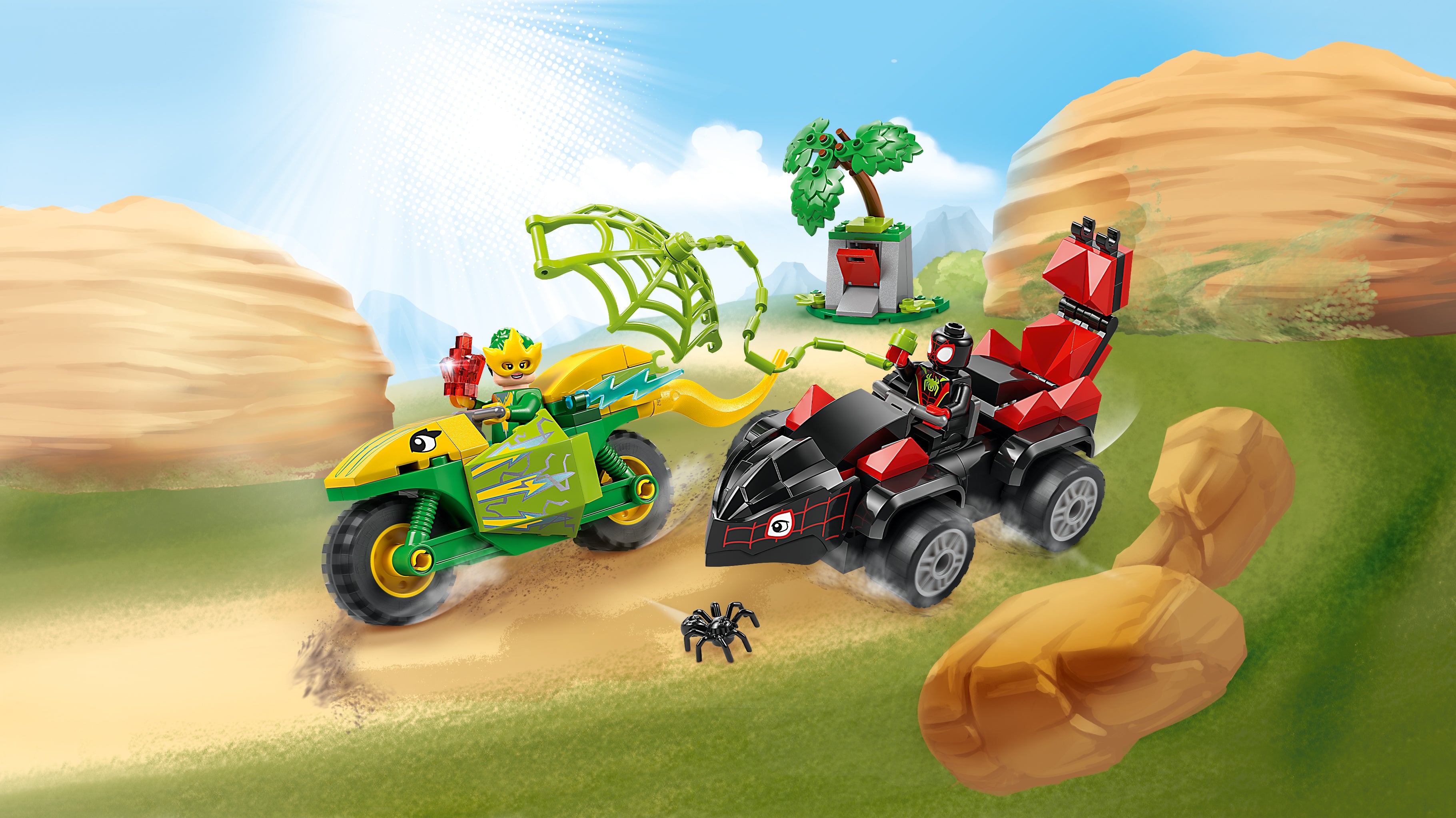 LEGO Marvel 11198 Spin and Electro Dinosaur Vehicle Chase