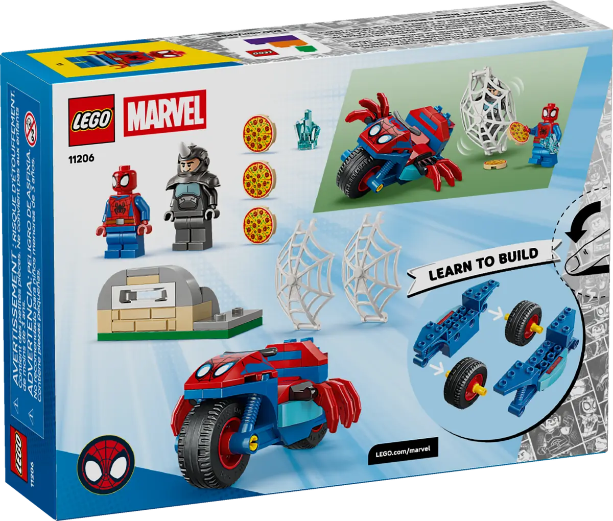 Lego 11206 Spidey on his Motorcycle vs. Rhino