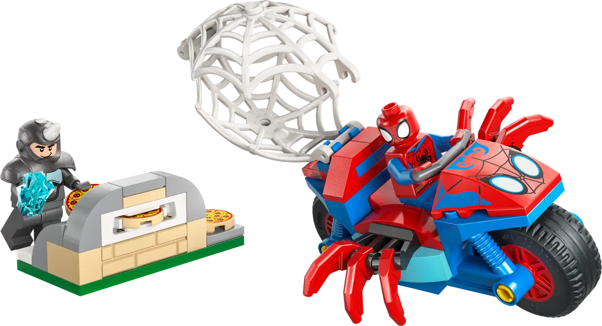 Lego 11206 Spidey on his Motorcycle vs. Rhino