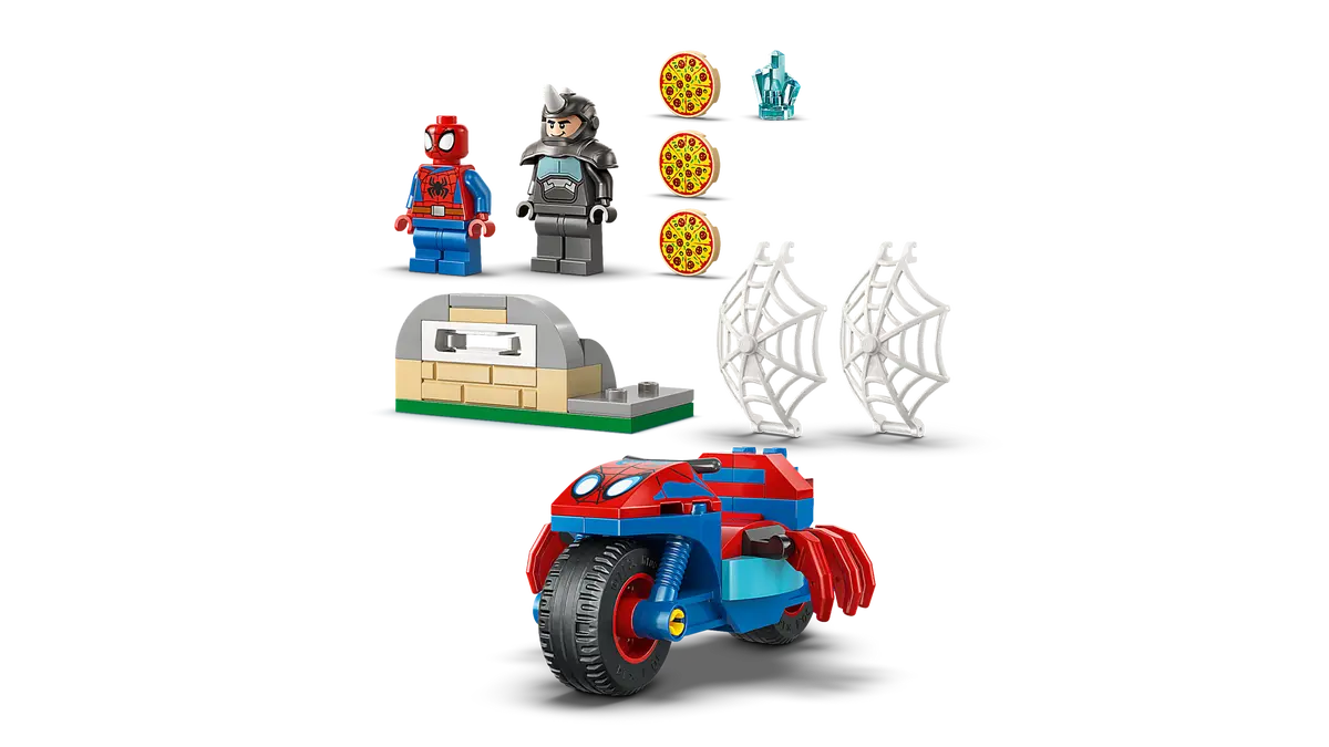 Lego 11206 Spidey on his Motorcycle vs. Rhino
