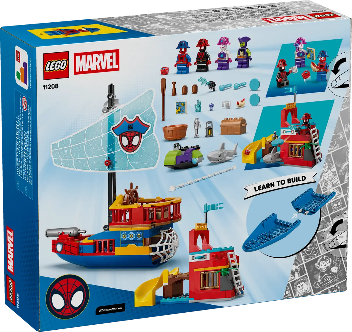 Lego 11208 Team Spidey Pirate Ship