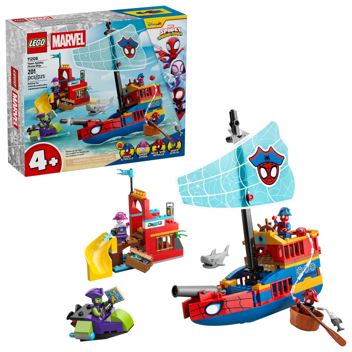 Lego 11208 Team Spidey Pirate Ship