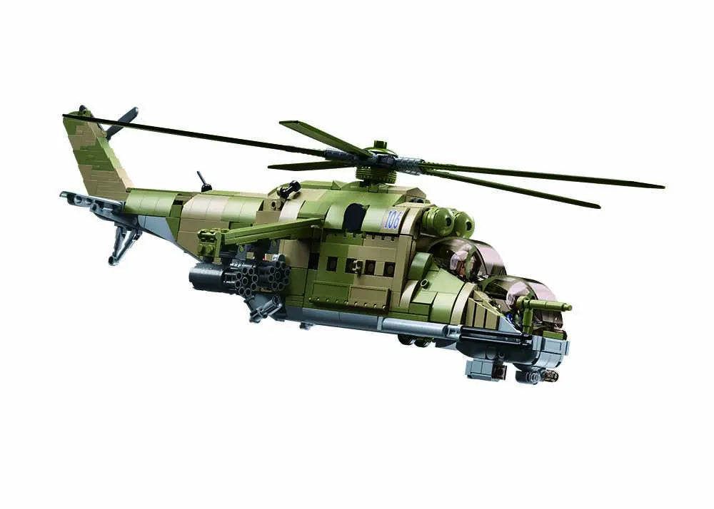 Sluban MI-24S Helicopter Gunship 1:35 Scale Set