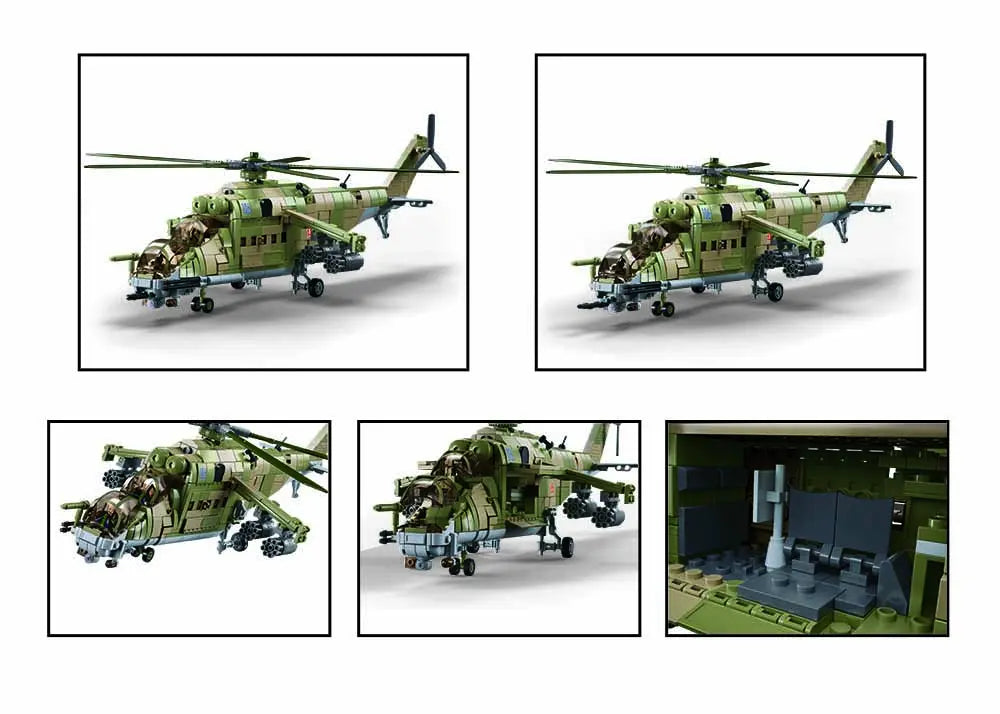 Sluban MI-24S Helicopter Gunship 1:35 Scale Set