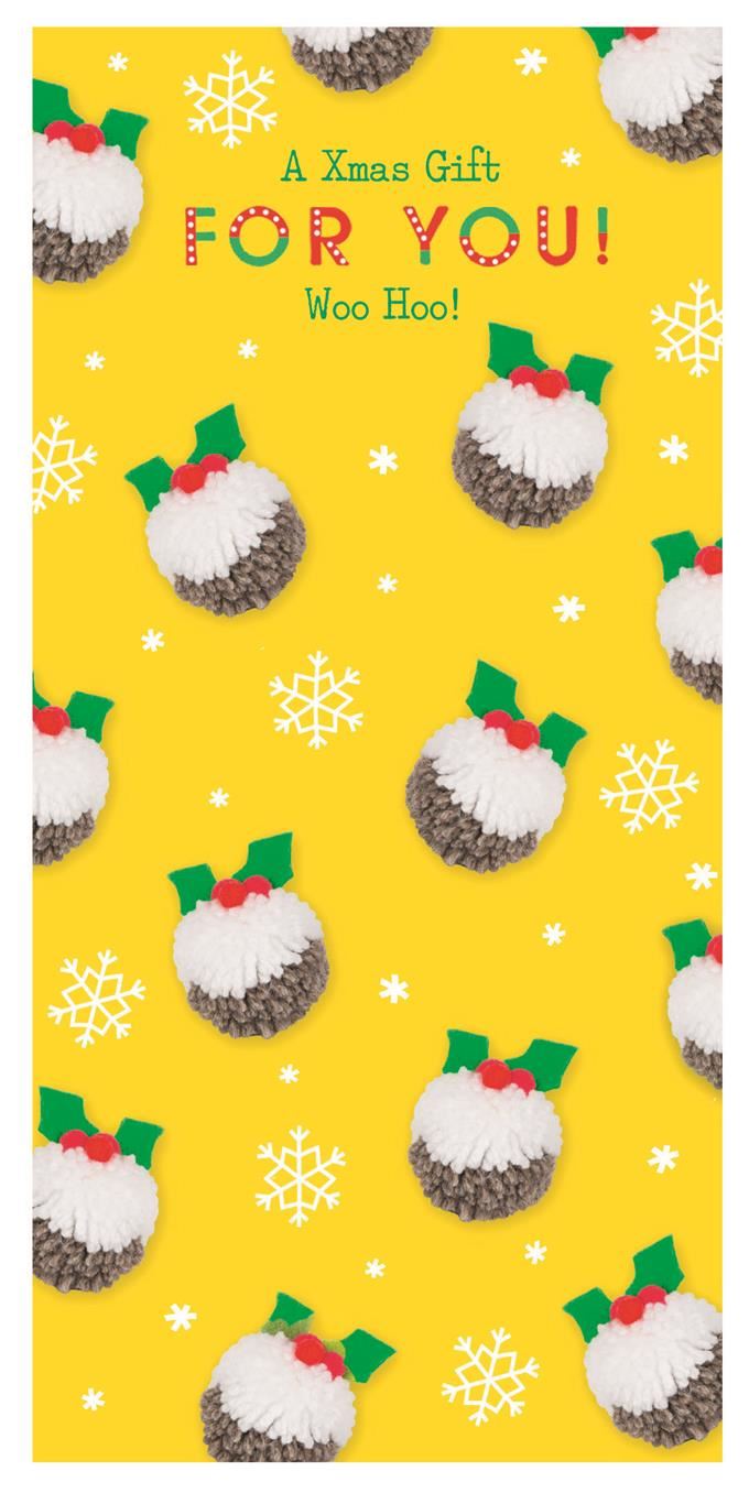 Hallmark Christmas Pudding Money Wallet Card