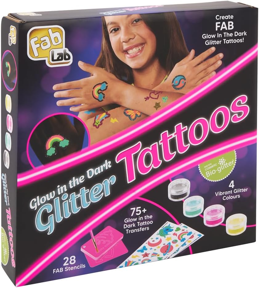 FabLab Glow in the Dark Glitter Tattoos