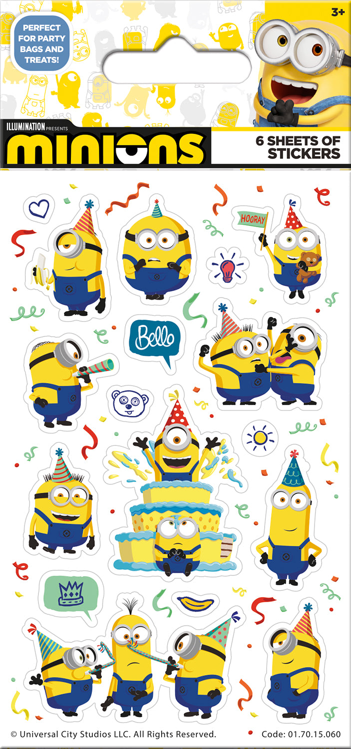 Minions 6 Sheet Sticker Pack