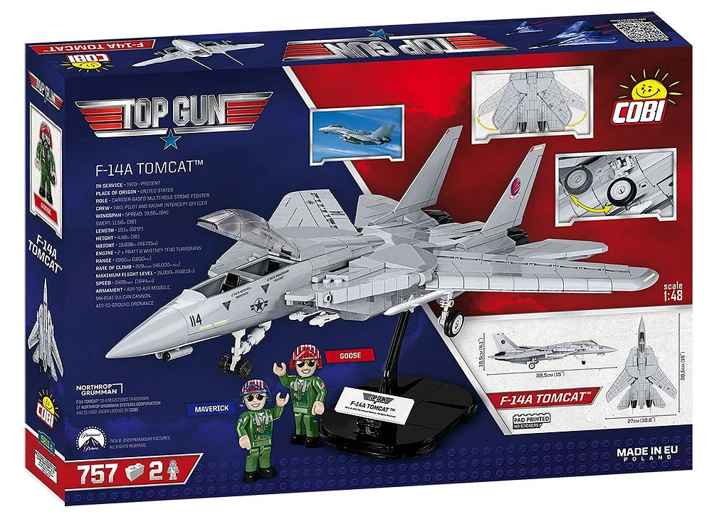 Cobi 5811a Top Gun F-14A Tomcat 1:48 Scale Set