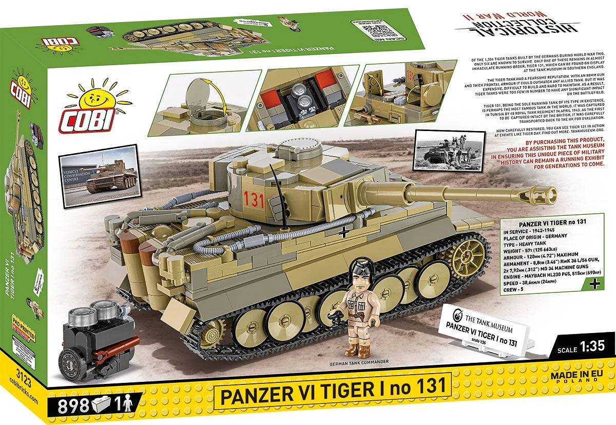 Cobi 3123 Panzer VI Tiger Tank 1:35 Scale Set