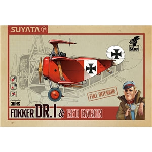 German Fokker DR.1 & Red Baron Figure Scale Kit