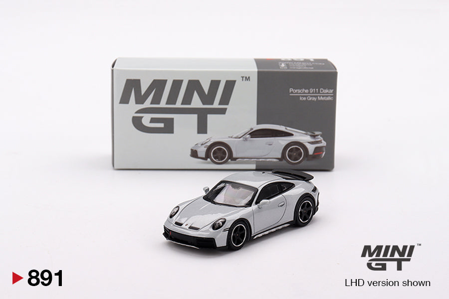 Mini GT Porsche 911 Dakar Ice Gray 1:64 Die Cast
