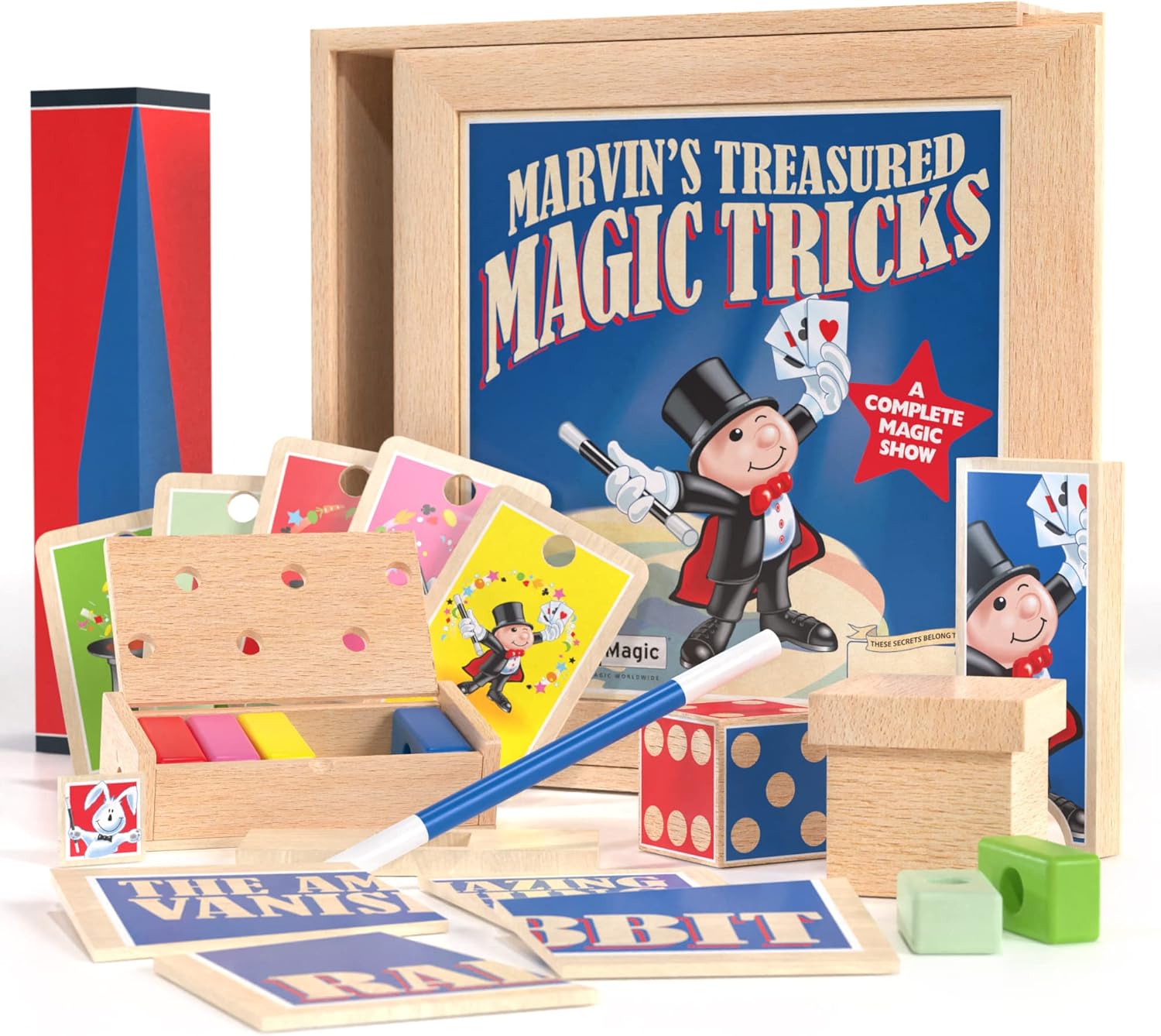 Marvins Magic Treasured Magic Tricks in Wooden Case