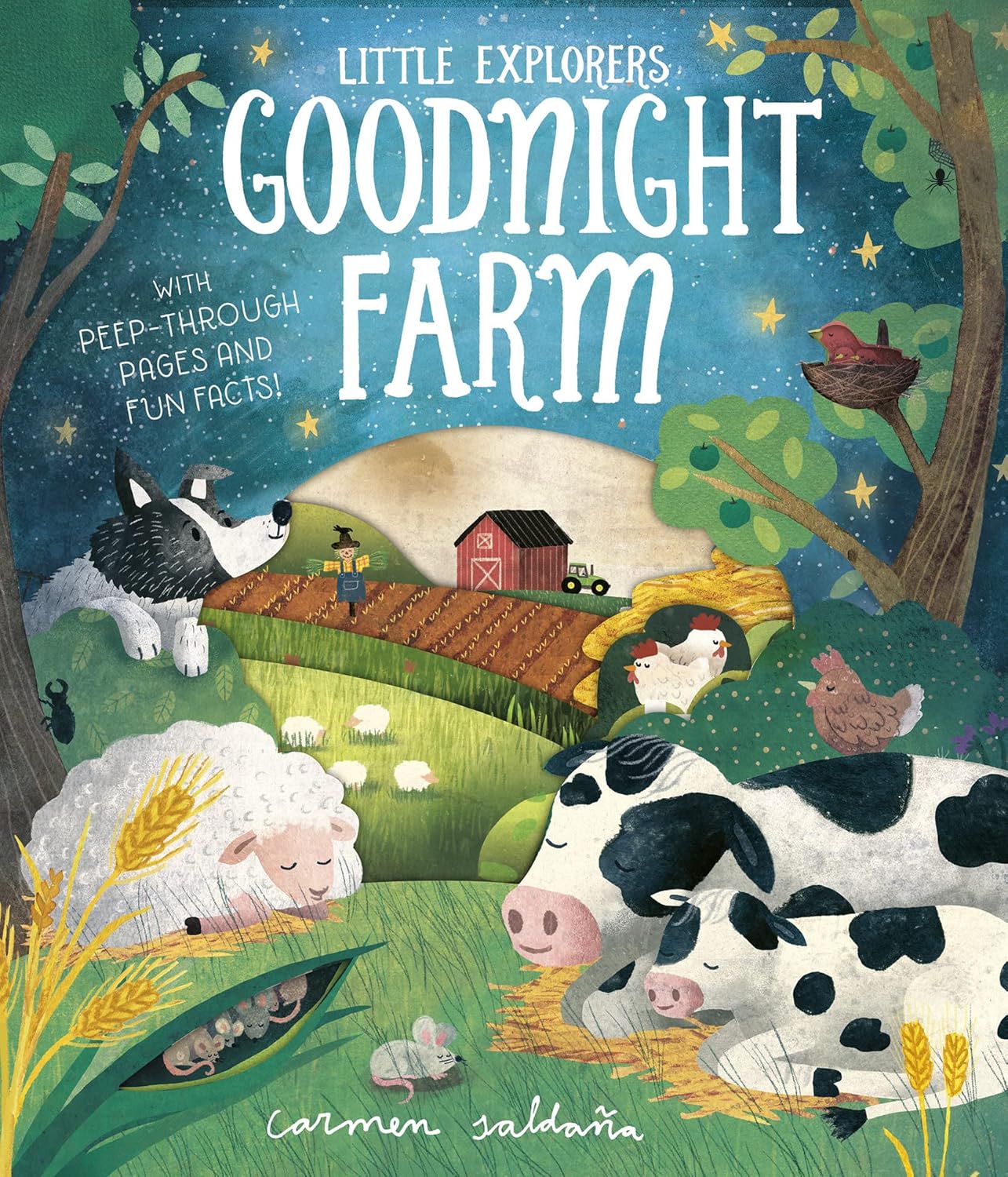 Little Explorers Goodnight Farm Peek Through Book