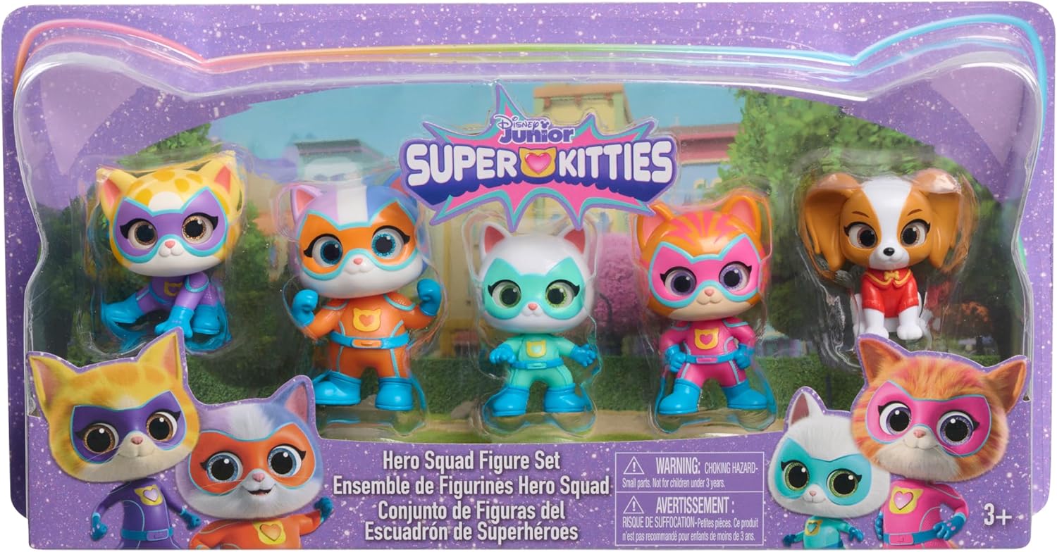 Disney Junior Super Kitties Hero Squad Figure Set