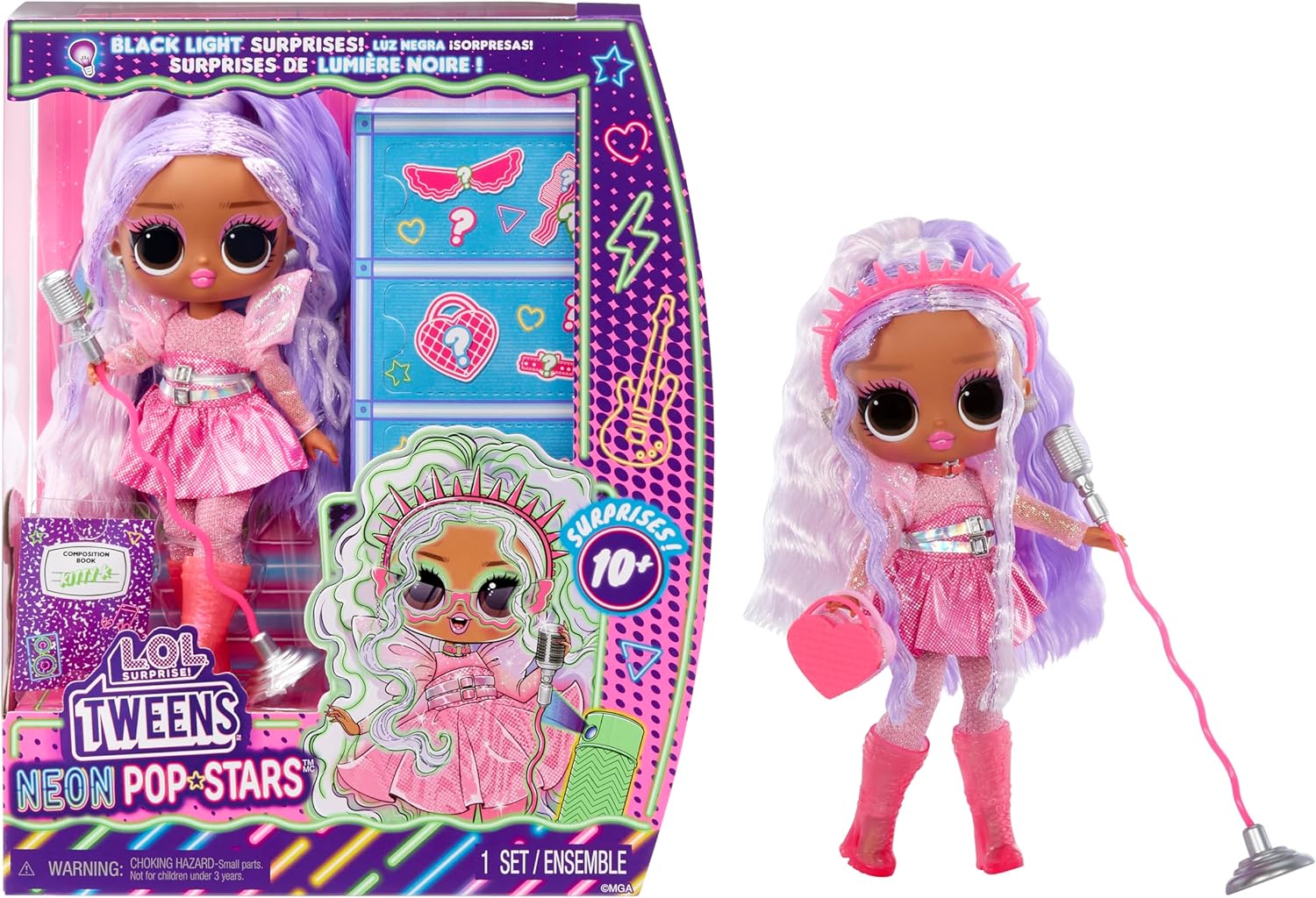 LOL Surprise Neon Pop Stars Kitty K Fashion Doll