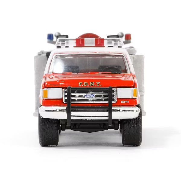 Greenlight 1987 Ford F-250 Mini Pumper Fire Truck FDNY 1:64 Scale Die Cast Model