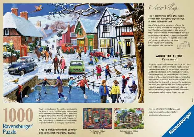 Winter Village Leisure Days 3 1000 Piece Jigsaw