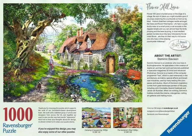 Flower Hill Lane 1000 Piece Jigsaw Puzzle